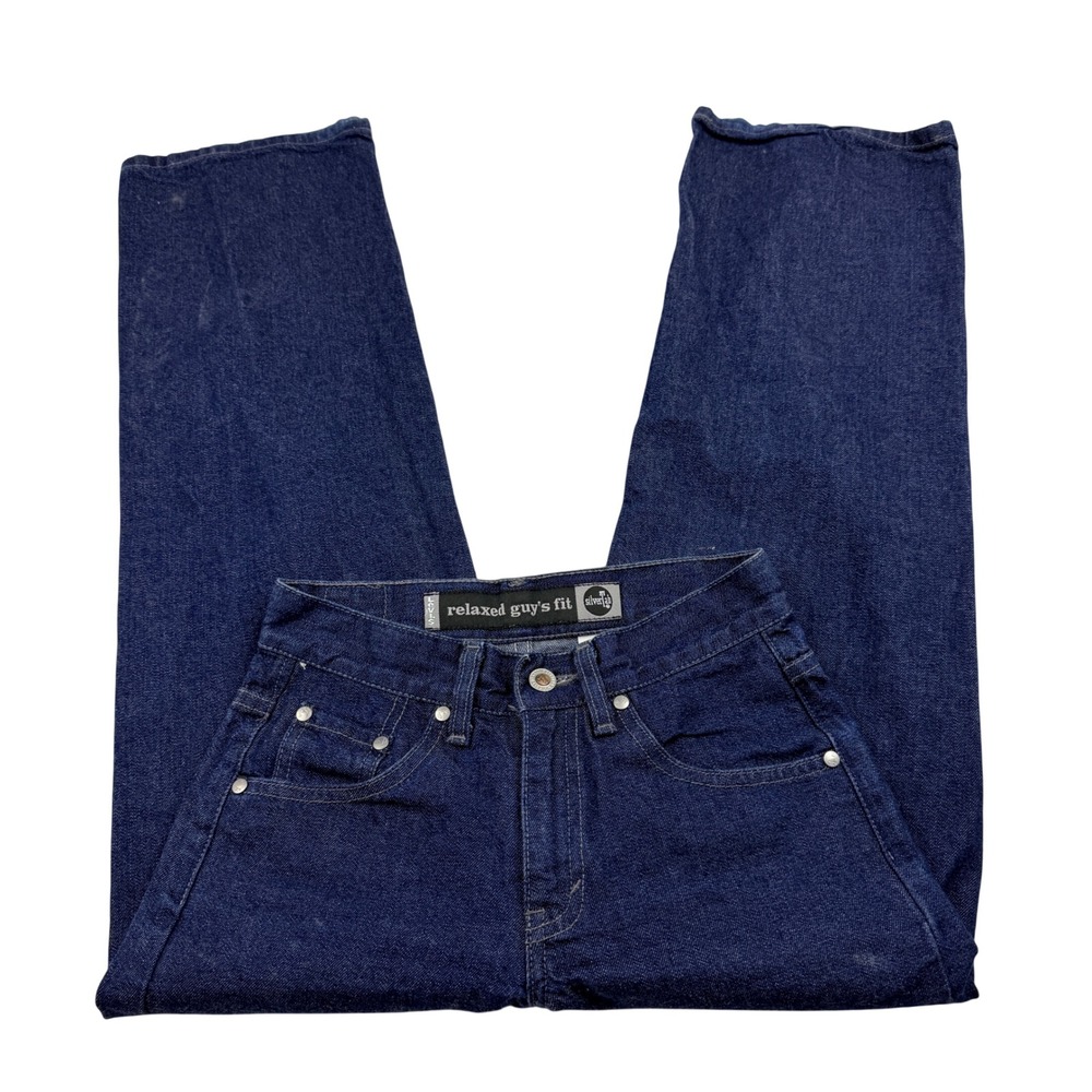 Vintage Levis SilverTab Relaxed Guys Fit Jeans 24x27 Dark Wash Made in USA 90s‎